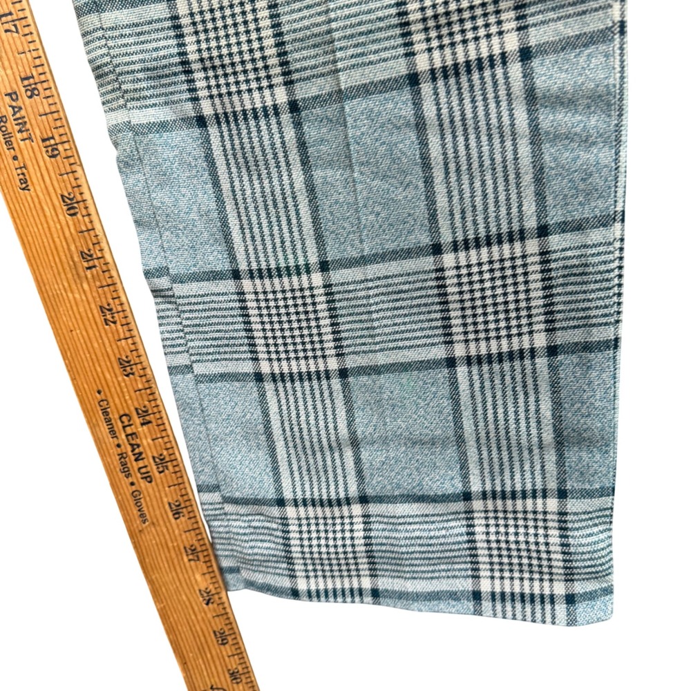 VTG Farah Plaid Trouser Men 34x28 (Tagged 36H) Blue USA Preppy Golf Grandpa Core - Picture 8 of 10